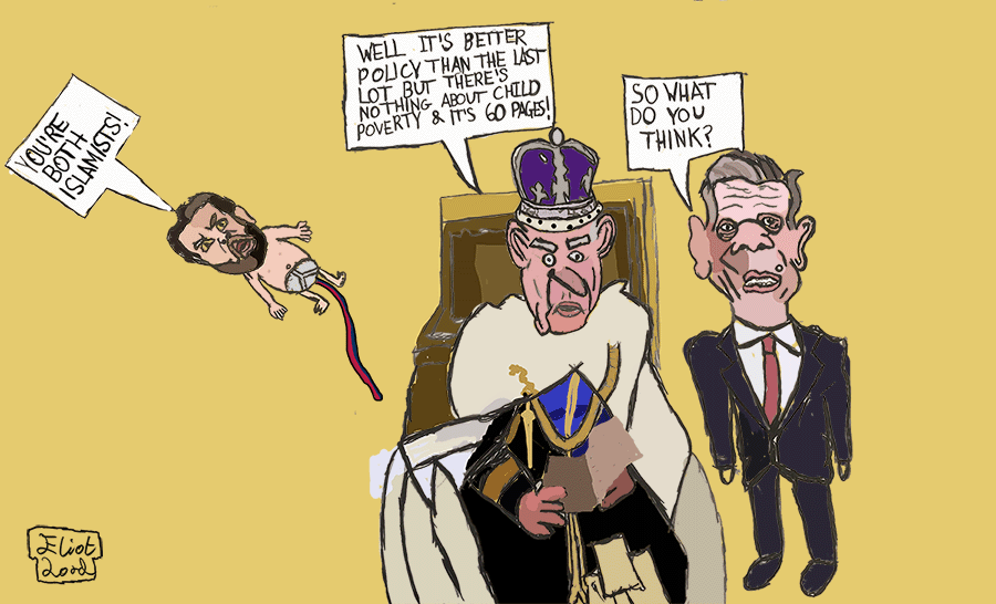 Keir Starmer looking confused with the caption Two Child